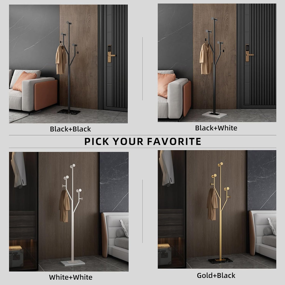 JIAYUEJU Freestanding Coat Rack Tree-shaped Metal Coat Tree with Heavy Duty M...