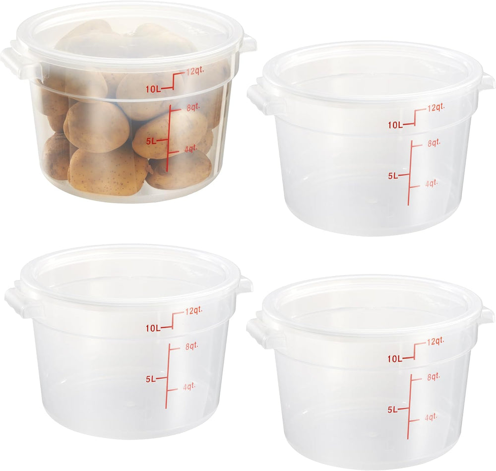 CURTA 12 Quart Translucent Round Food Storage Container