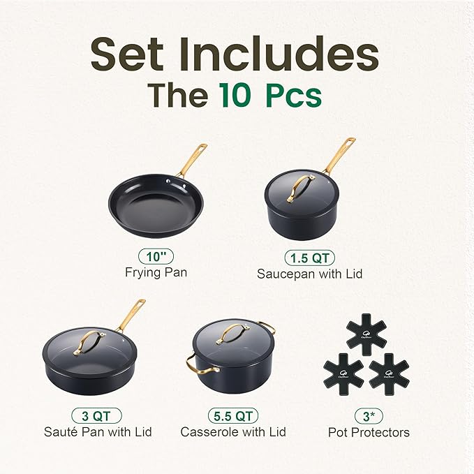 Chef Power Ceramic Cookware Sets, Cookware Set