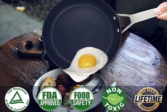 MsMk Small Frying pan, 8-inch Nonstick Durable Egg Omelet Skillet
