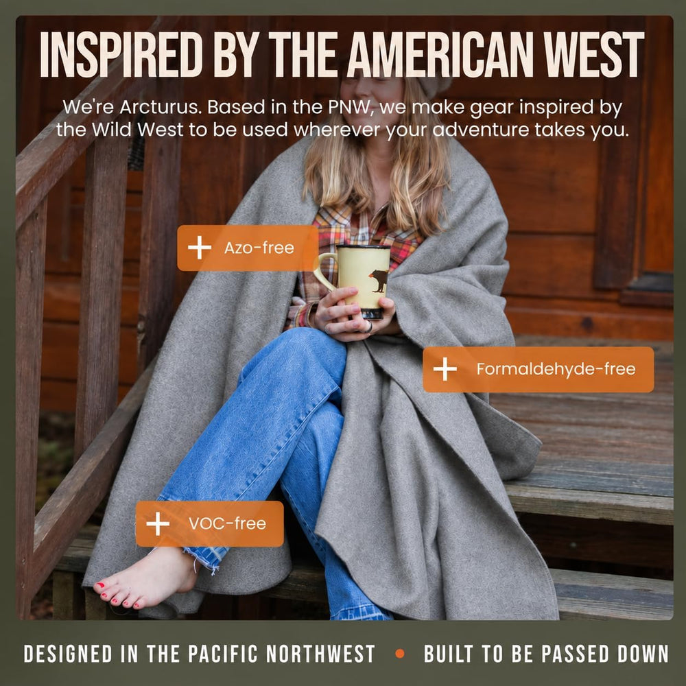 Arcturus Military Wool Blanket - Warm, Thick, Washable - Great for Outdoors, ...