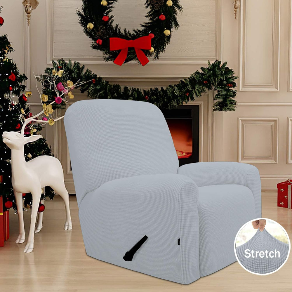 Easy-Going Stretch Recliner Chair Sofa Slipcover Washable Silver Gray