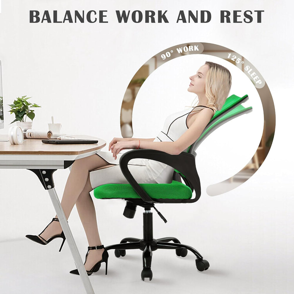 MKDLUFEI Office Chair, Ergonomic Cheap Desk Chair with Lumbar Support, Adjust...