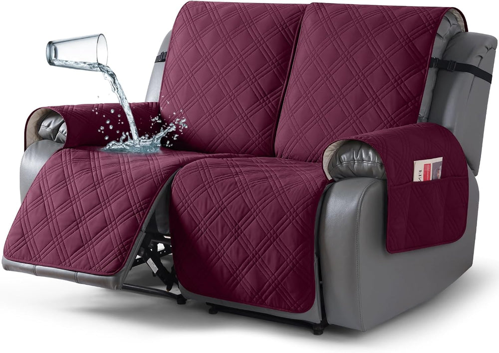 TAOCOCO 100% Waterproof Recliner Loveseat Cover Non Slip Couch Cover