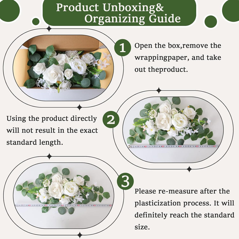 WEIERYUE(Pack of 2 Artificial Flowers Decorations, Wedding Flowers, Wedding, ...