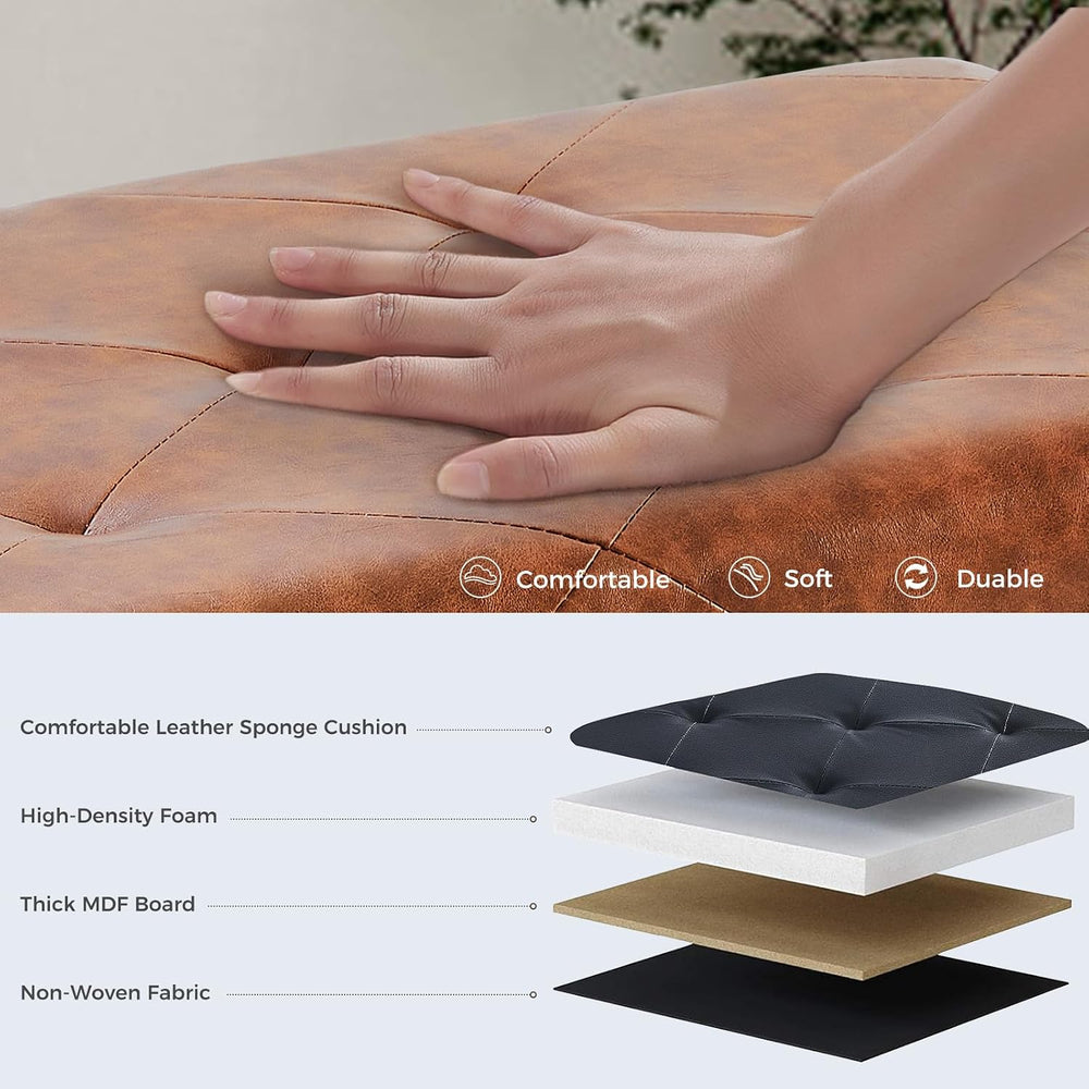 DUMOS 43 Inch Folding Storage Ottoman Bench, Large Ottoman with Storage | Sto...