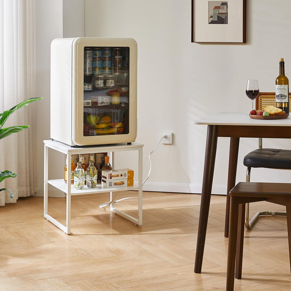 Aibiju Living Room Large Side Table, End Table with Charging Station, Refrige...