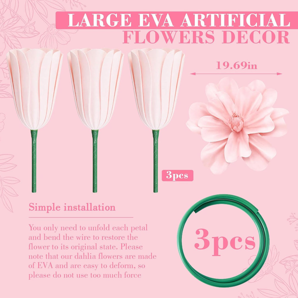 3 PCS 5ft Giant Artificial Flower for Wedding & Birthday Party