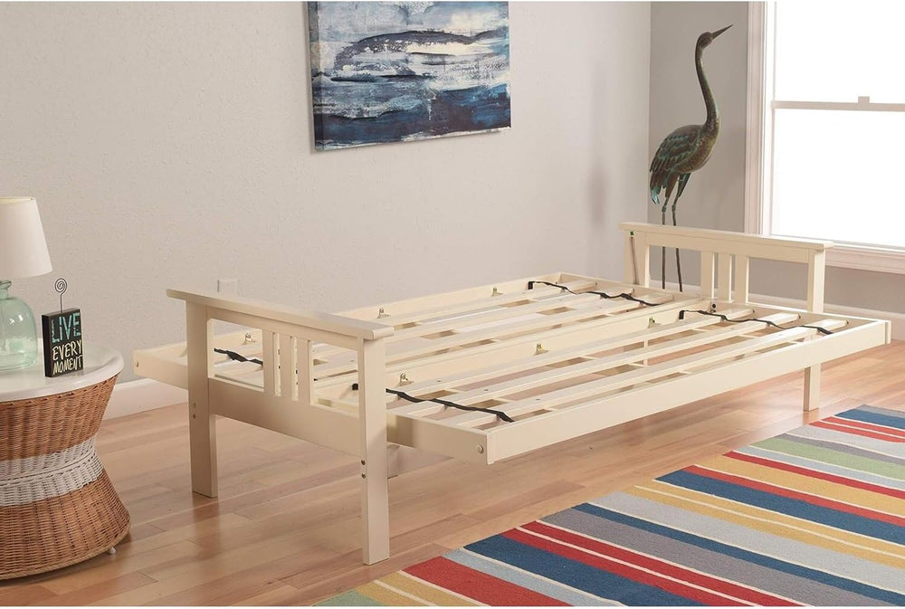 HomeStock Asian Allure Fusion Futon Wood Frame Classic Style with Mission Sty...