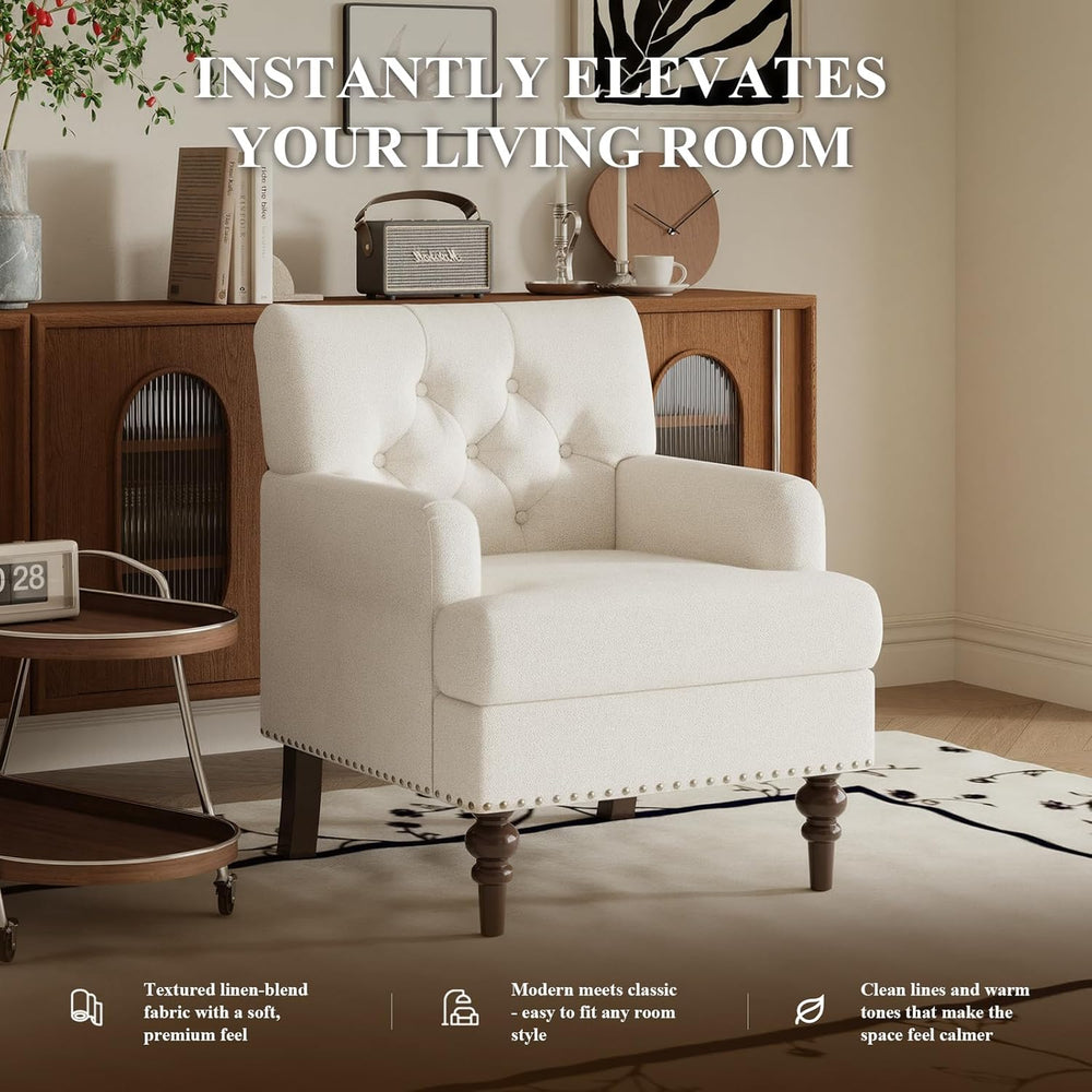 MALOL Upholstered Accent Chair Set of 2, Comfy Reading Chair for Living Room,...