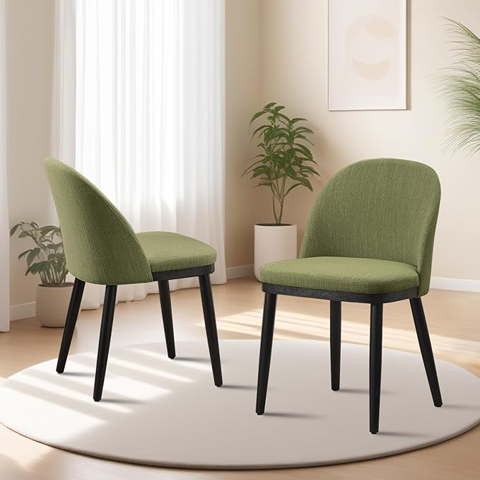 Garvee Wooden Dining Chairs Set of 4, Upholstered Kitchen Dining Room Chair, ...