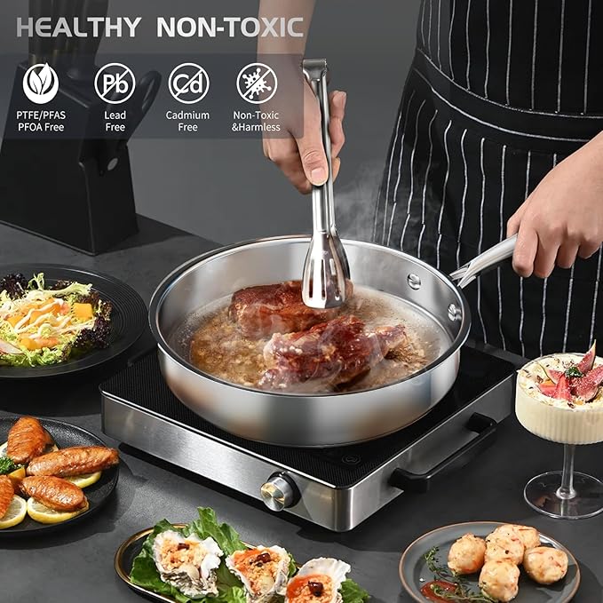 Meythway Pots and Pans Set Non Toxic, Kitchen Induction Cookware