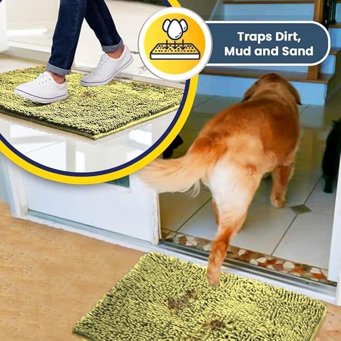 Muddy Mat® | Super Absorbent Door Mat Indoor, Microfiber Quick Dry Chenille