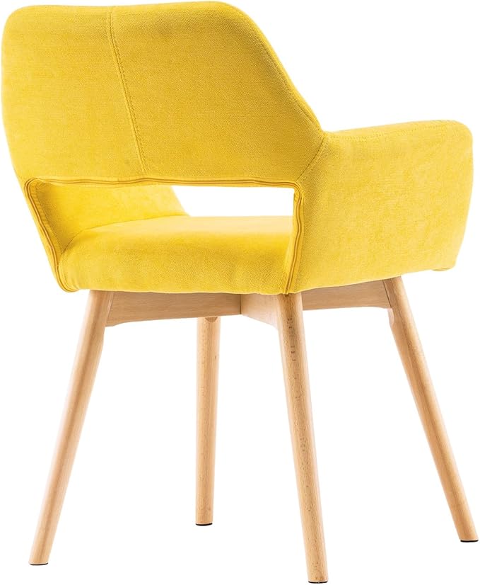 Desk Chair No Wheels Vanity Chair Comfy Accent Chair for Living Dining Room B...