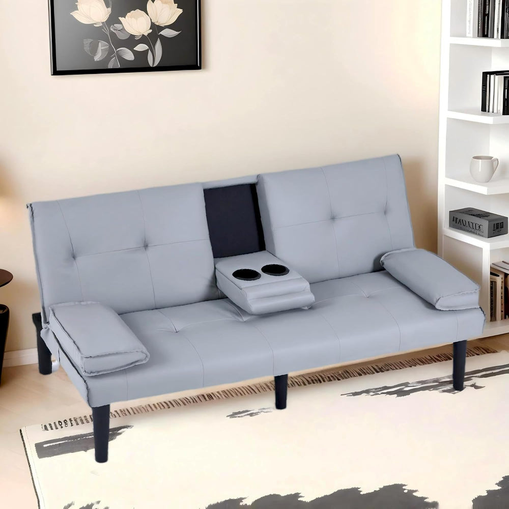 67"Modern Futon Sofa Bed,Convertible 3 in 1 Sleeper Bed Couches with Adj...