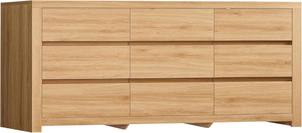 TEENFON 63" Dresser for Bedroom with 9 Drawers, Modern Dressers & Ch...