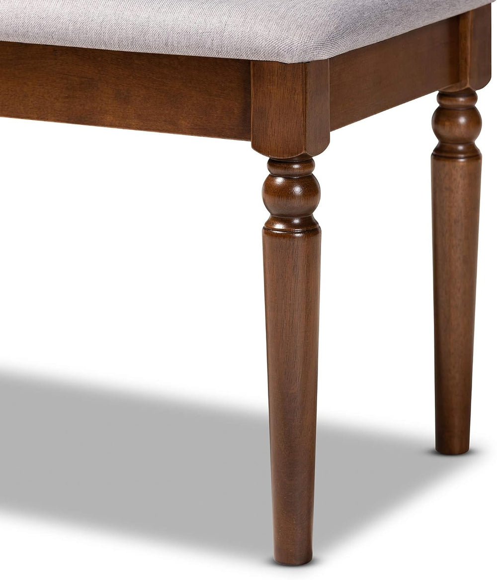 Baxton Studio Giovanni Modern and Contemporary Grey Fabric Upholstered and Wa...