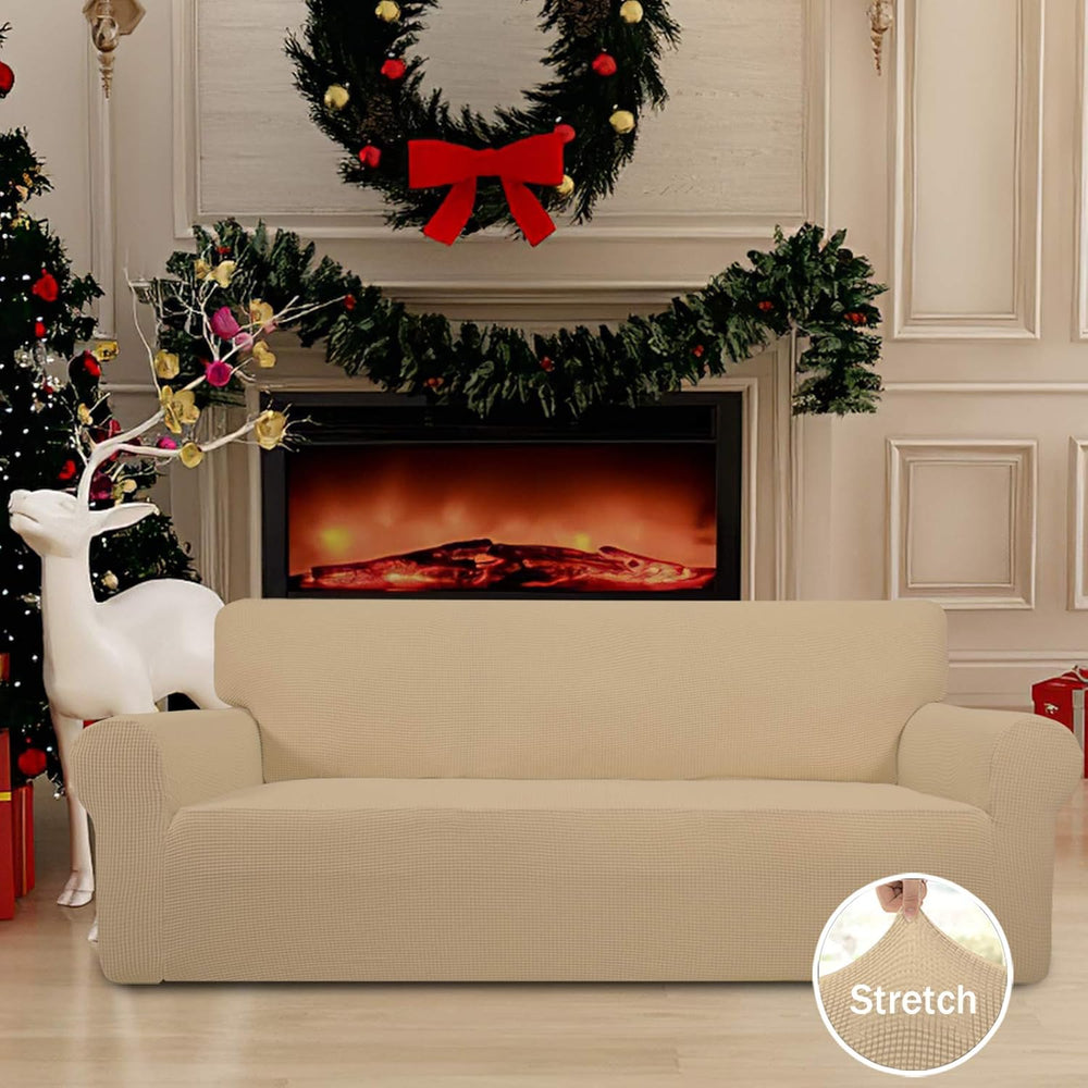 Easy-Going Stretch Couch Covers for Sofa Washable Large Sand