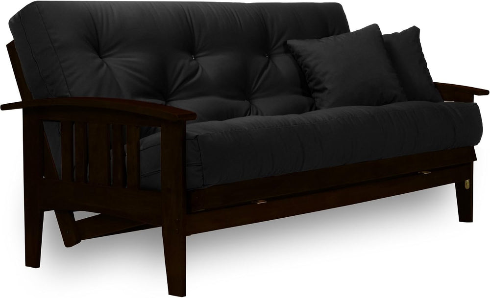 Nirvana Futons Westfield Rich Espresso Futon Frame (Large Queen Size, Warm Bl...
