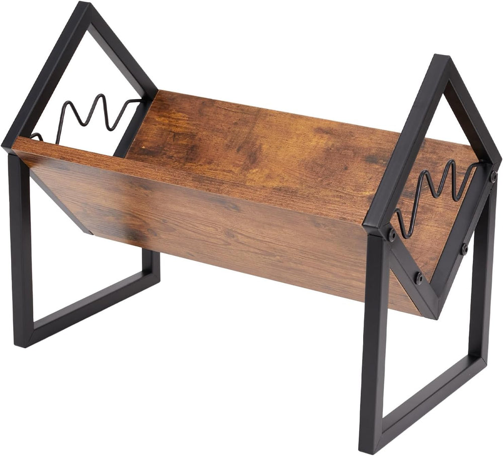 Wood Metal Vinyl Record Holder Stand,Records Storage with 40-50 LP | Heavy Du...