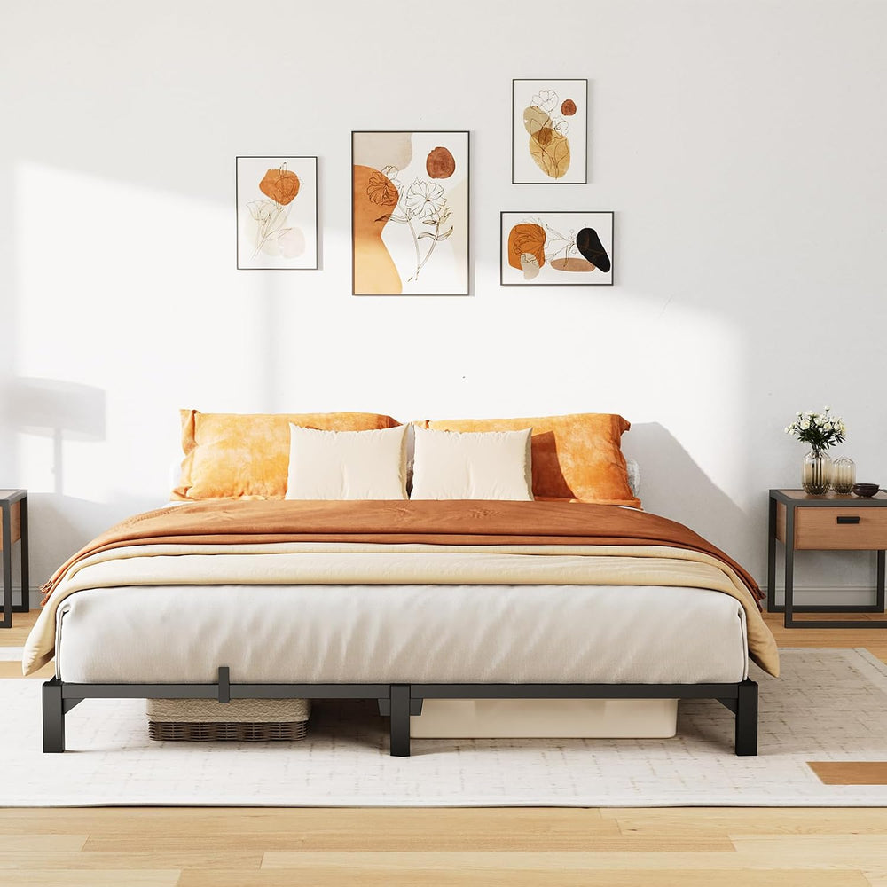 GarveeHome 6 in Queen Bed Frame, Heavy Duty Metal Platform Bed Frame with Dur...