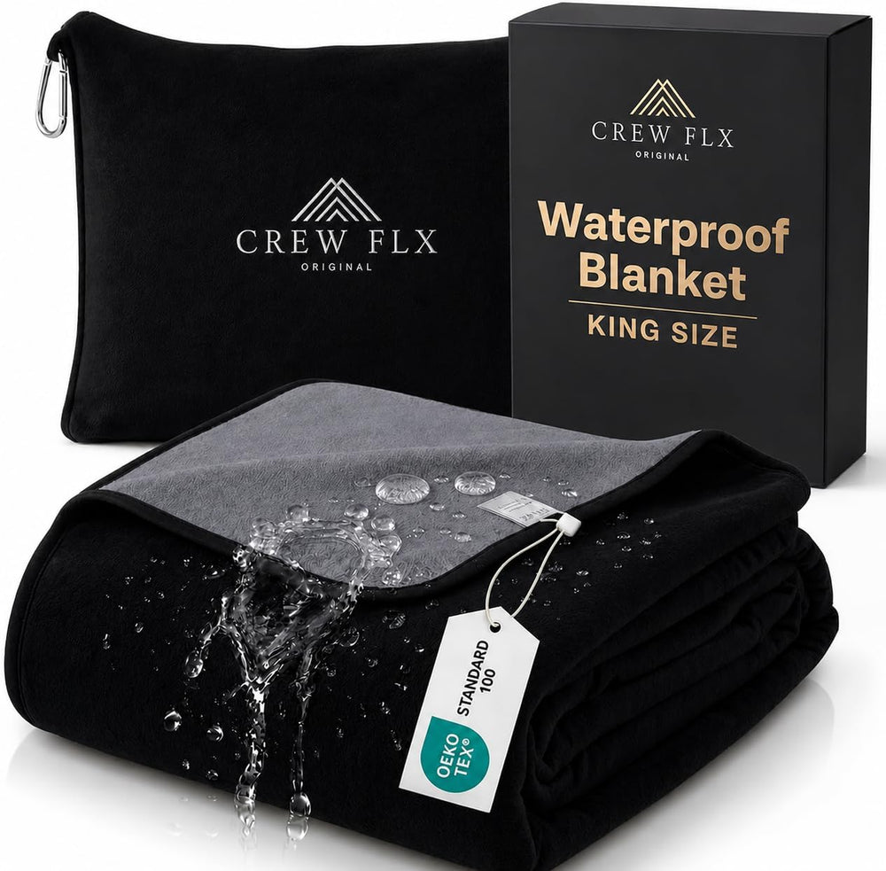 Waterproof Blanket for Bed King Size (82"x 82") Soft Reversible Plu...