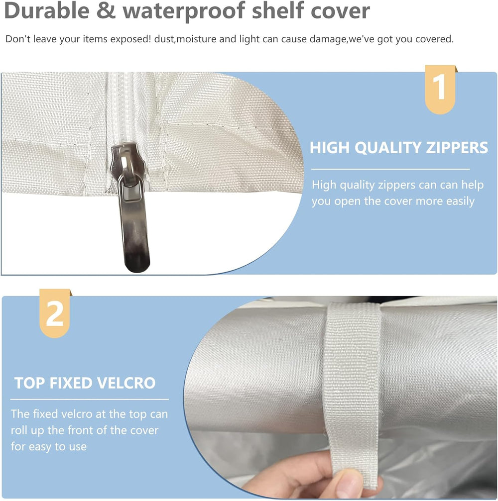 Waterproof Shelf Cover,Outdoor 600D Heavy Duty Dustproof Storage Shelves Cove...