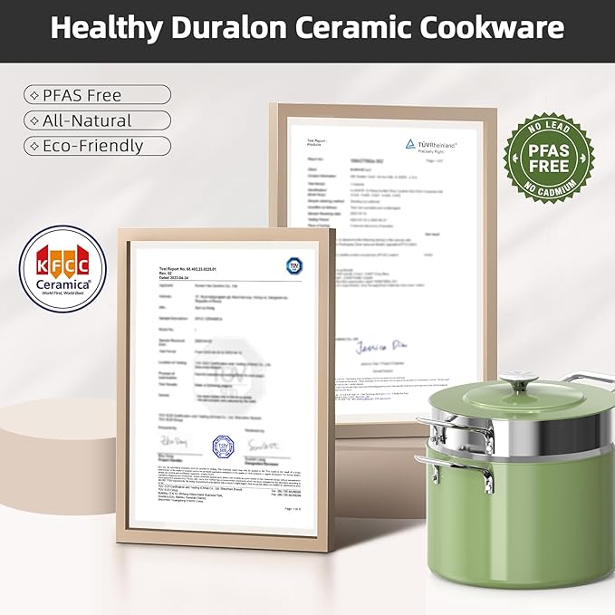 Nuwave Lux 13pc Forged Lightweight Cookware Set PFAS Free, Healthy G10 Duralon
