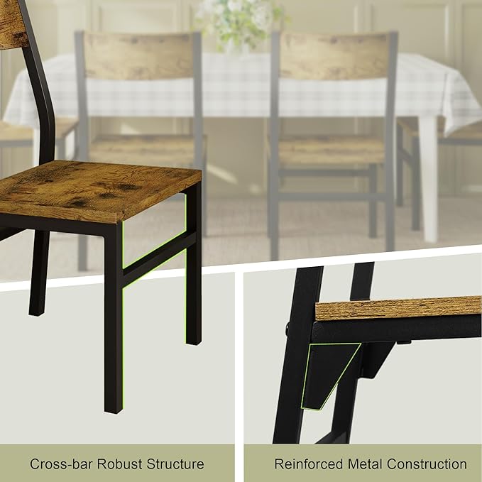 Feonase Dining Chairs Set of 6, Modern Kitchen Chairs with Ergonomic Backrest...