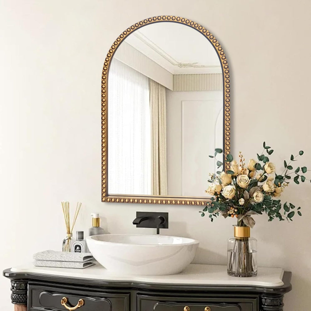 BAODANFU Traditional Arch Mirror for Bathroom, 20" x30" Baroque Ant...