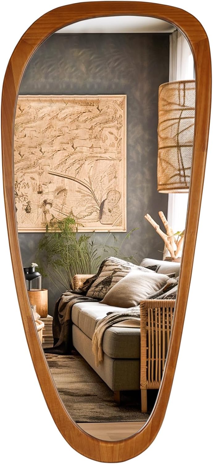 WallBeyond Asymmetrical Mirror, Irregular Mirror Full Length, Boho Wall Mirro...