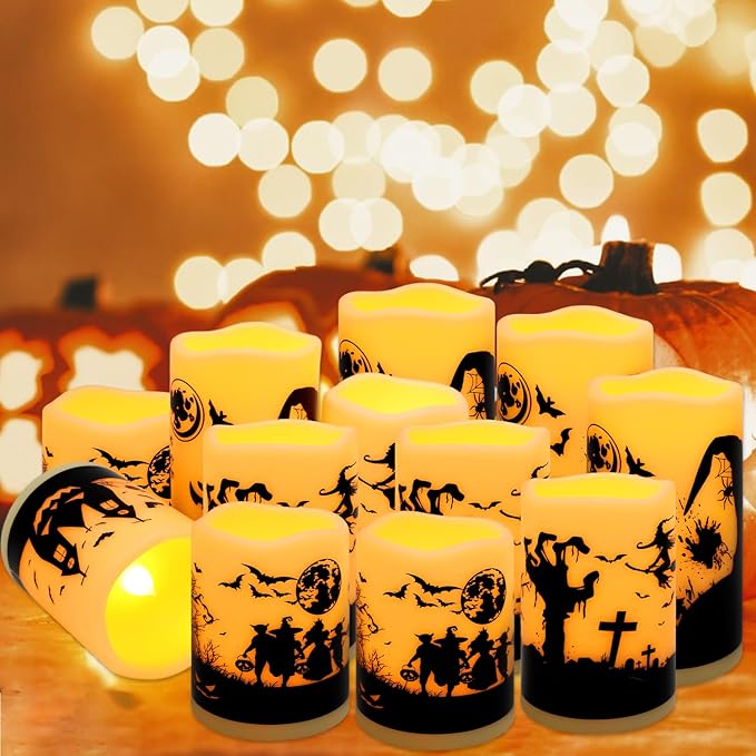 12-Pack Waterproof -Flameless Led Candles,Remote Control and Timer Functions ...