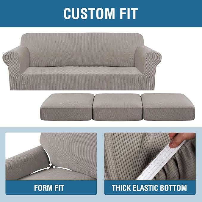 H.VERSAILTEX 4 Piece Stretch Sofa Covers