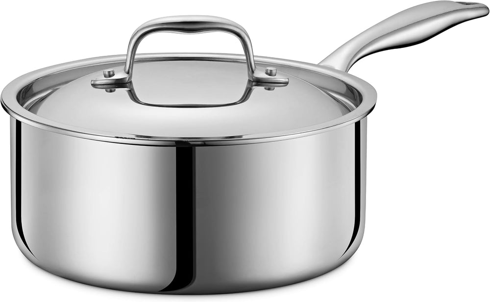 LEGEND COOKWARE 5-Ply Stainless Steel 3-Quart Sauce Pan