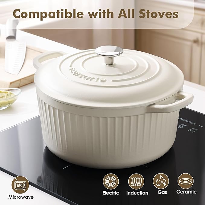SENSARTE Enameled Cast Iron Dutch Oven Pot