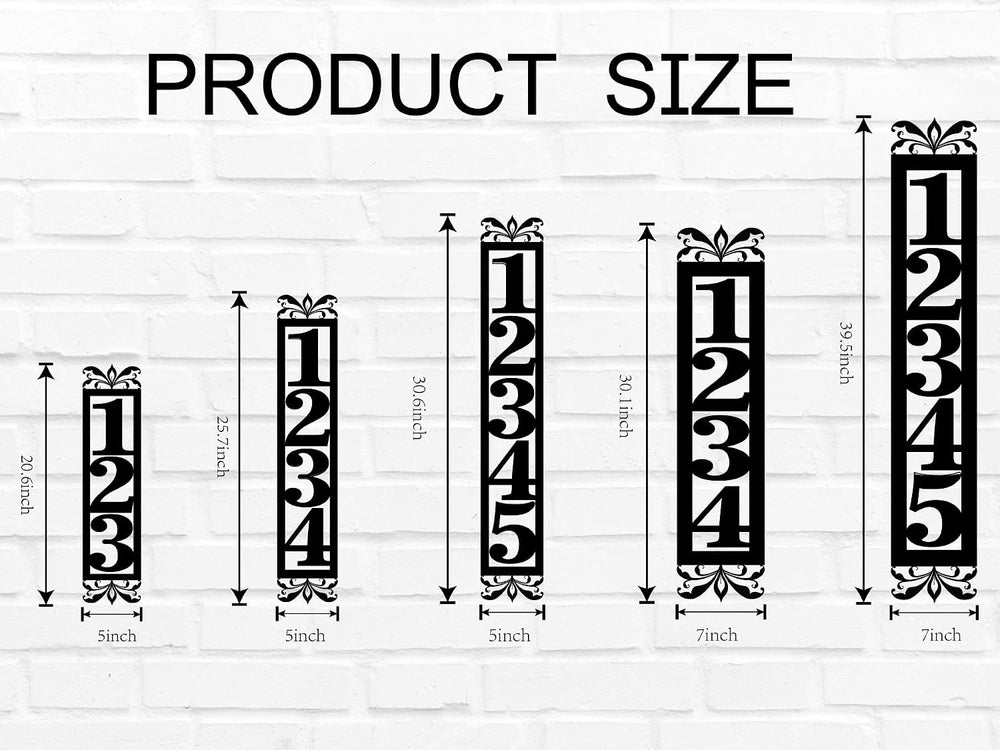 Custom Vertical House Numbers for Outside, Personalized Vertical Address Numb...