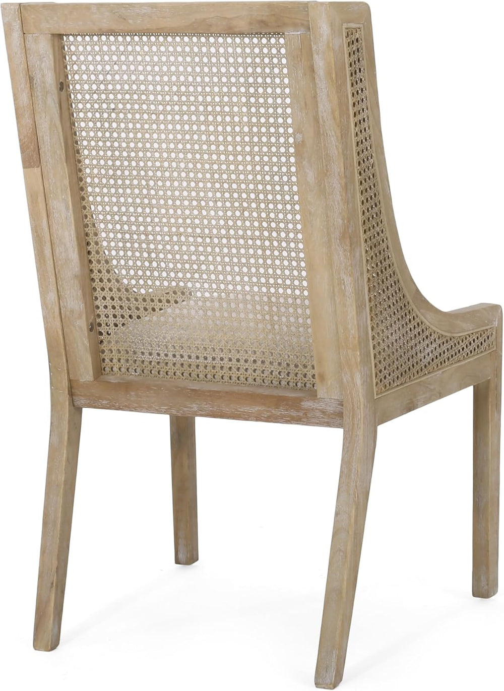 Maurers Upholstered Dining Chairs - Cane and Wood - Beige/Natural (Set of 2)