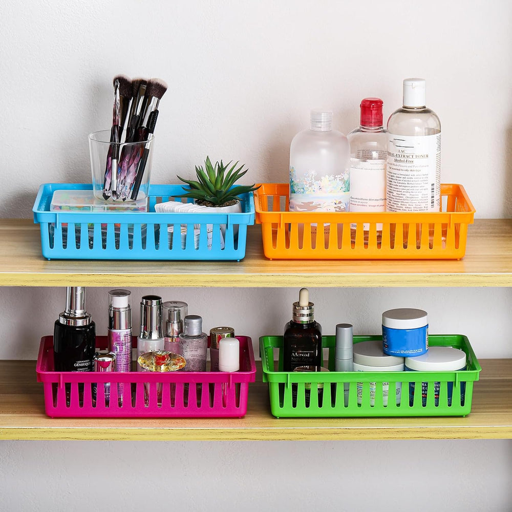 DEAYOU 16 Pack Classroom Storage Baskets Bins, Small Plastic Organizer Basket...