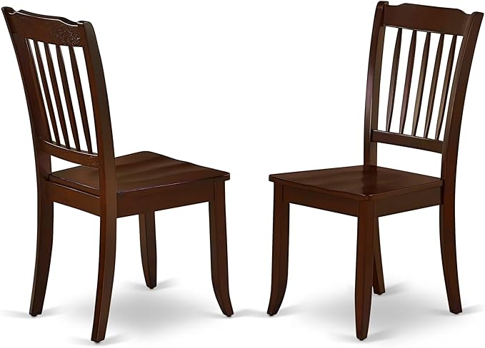 East West Furniture MZDA5-MAH-W 5 Piece Kitchen Table & Chairs Set Includ...