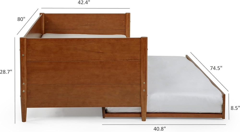 Camaflexi Mid-Century Modern Daybed & Trundle/Solid and Manufactured Wood...