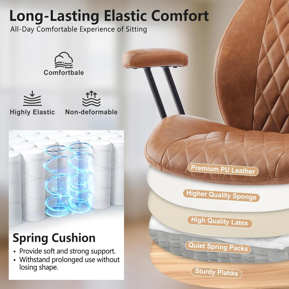 YFO Home Office Desk Chair Office Rubber Casters Ergonomic Computer Chair wit...