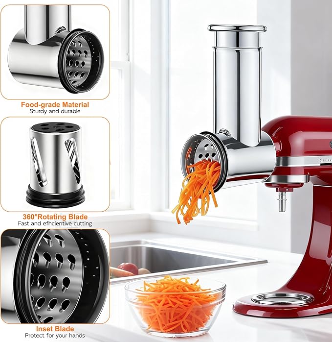 Stainless Steel Slicer Shredder Attachments