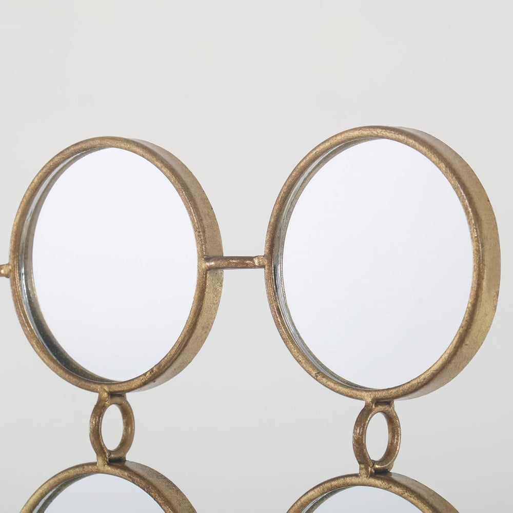 Gold Multi Mirror Wall Decor, 24 Mini Mirrors, 40.5 x 14.5 in