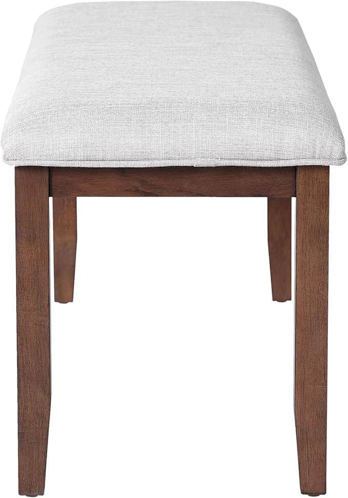 Merax Upholstered Dining Bench, with Padded Seat and Solid Wood Leg for Kitch...