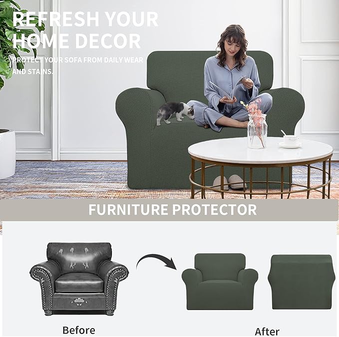 Easy-Going Stretch Oversized Chair Sofa Slipcover 1-Piece Couch Sofa Cover