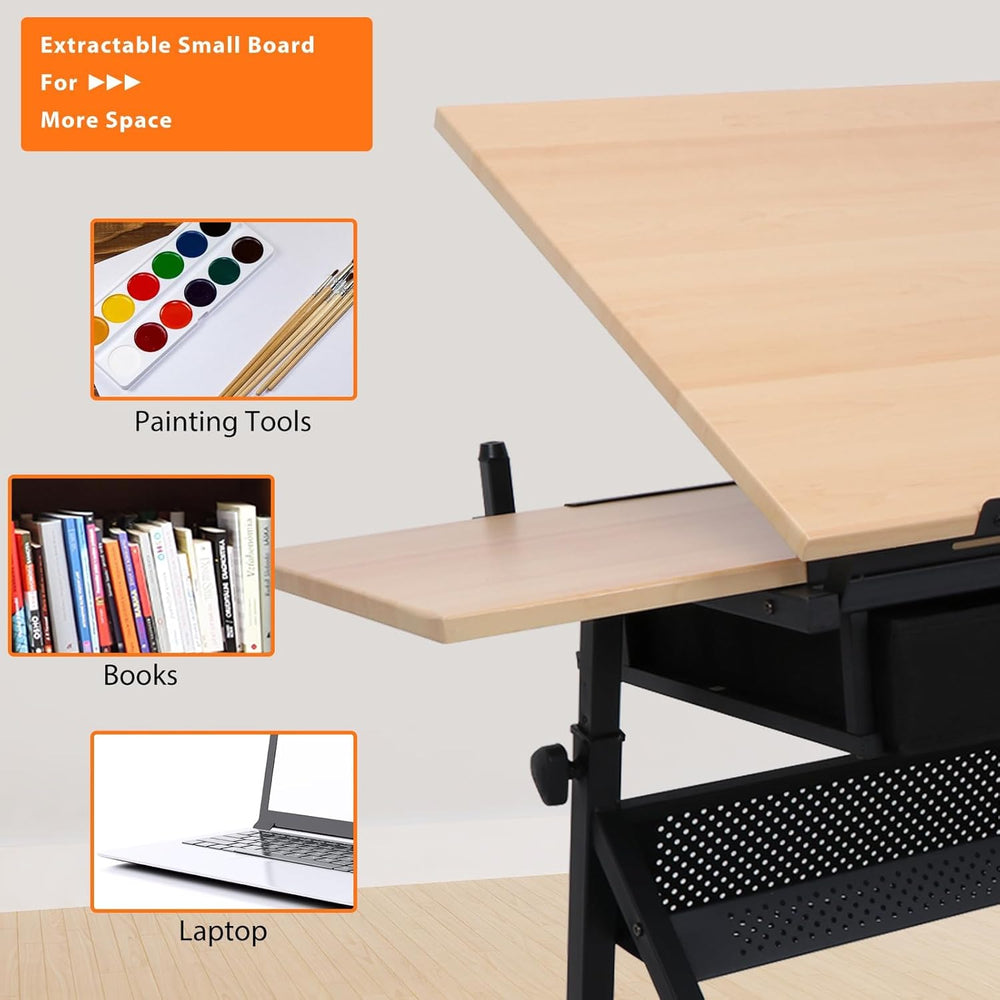 Drafting Table Drawing Desk Art&Craft Work Station Height Adjustable Tilt...