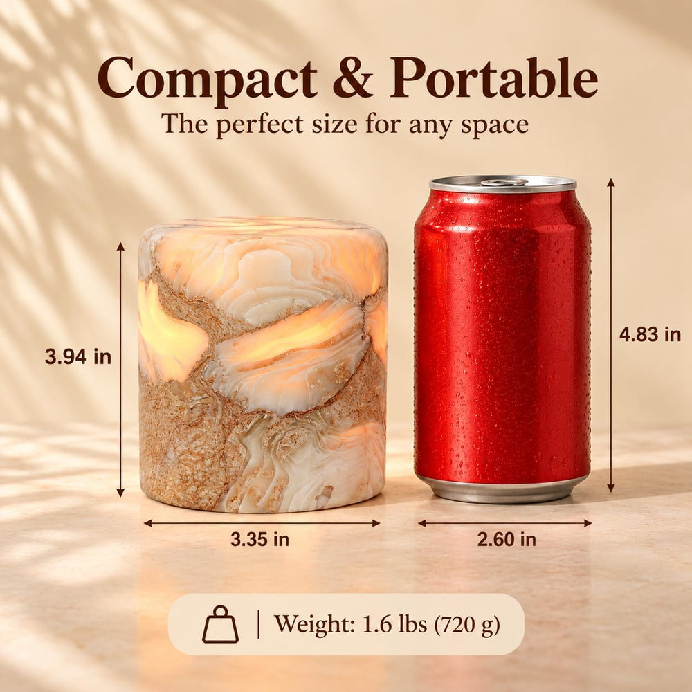 Marble Lamp, Natural Stone Lamp, Rechargeable Ambient Mood Light