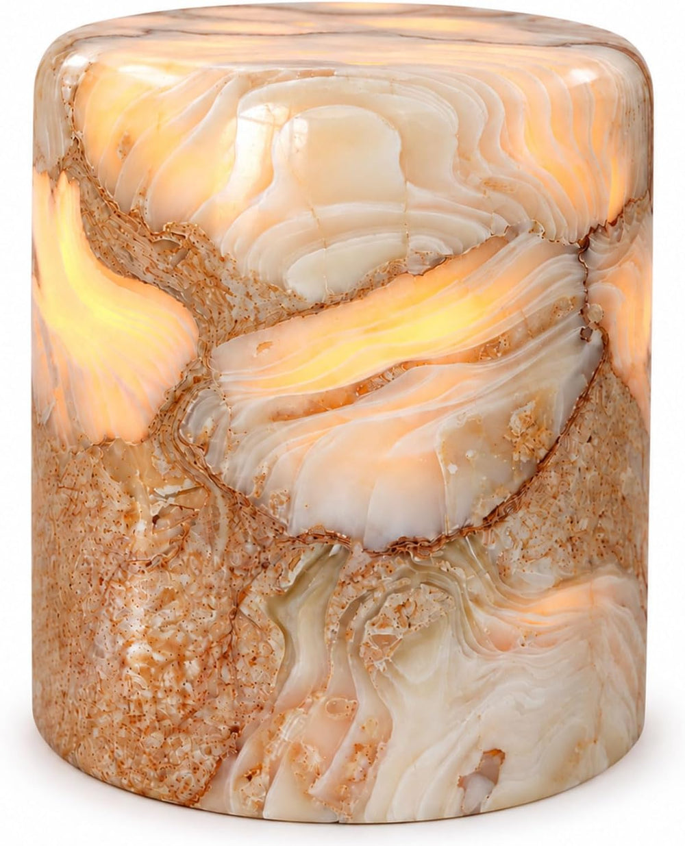Marble Lamp, Natural Stone Lamp, Rechargeable Ambient Mood Light