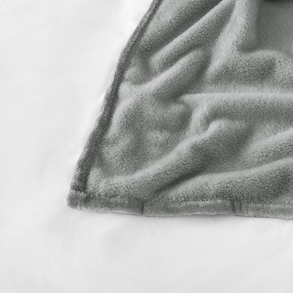 IR Imperial Rooms 2 Pack Twin Fleece Blankets 60x80 Hotels Silver Grey