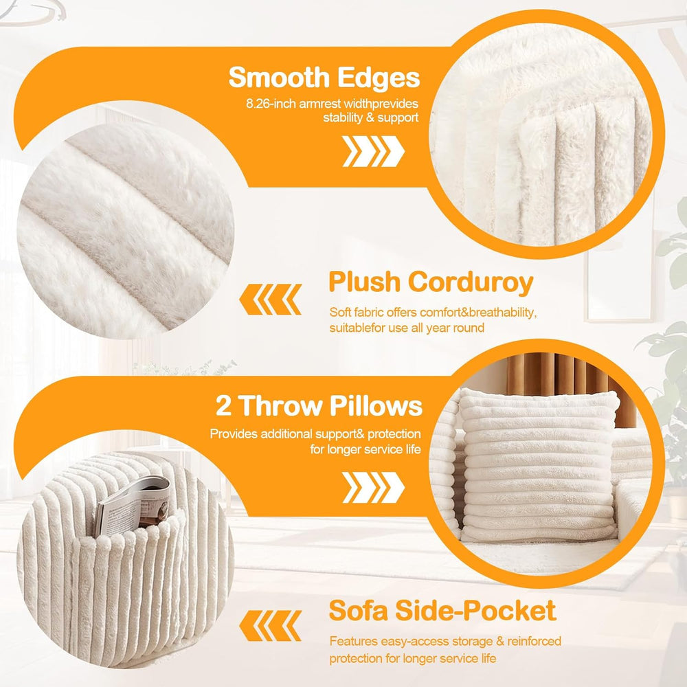 Erament Boneless Loveseat Convertible Sofa Bed, Folding Floor Futon Sleeper S...